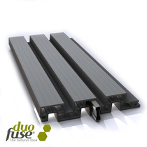 Duofuse | Lamellenafsluiting plank | 200cm | Graphite Black