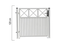 Giardino | Capri | enkele poort | 120x125cm | RAL9010