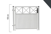 Giardino | Capri | enkele poort | 150x125cm | RAL7016