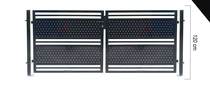 Giardino | Sicilia | dubbele poort | 300x120cm | RAL9005