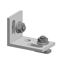 Aslon | Multihoek | 60 x 40 x 4 mm | incl 2 hamerkopbouten en 2 kraagkartelmoeren