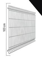 Giardino | Torino draadpaneel | 103cm | RAL9005 Zwart