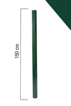 Giardino | Vierkante paal | 60x60mm | 150cm | RAL6005 Groen