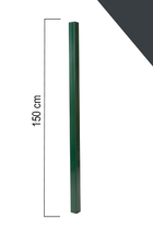 Giardino | Vierkante paal | 60x60mm | 150cm | RAL7016 antraciet