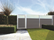 Exterior living | Tuinscherm Curtis 182x182 | Glas 45 cm