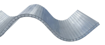 Meerwandige Polycarbonaat golfplaat helder 122 x 110