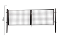 Giardino | Dubbele poort | 100cm | RAL9005 Zwart