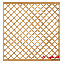Elephant | Trellis met kader | 179x179 cm | Hardhout