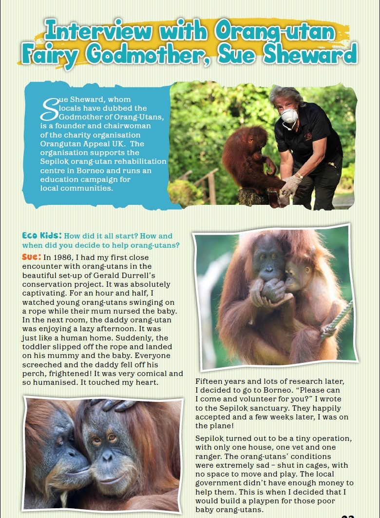 Eco Kids Magazine Interview Orangutan Appeal