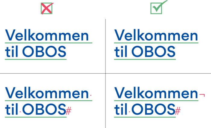 Eksempel på hvordan den grønne linjen