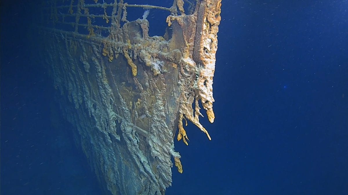 titantic shipwreck bow EYOS Expeditions dive Five Deeps