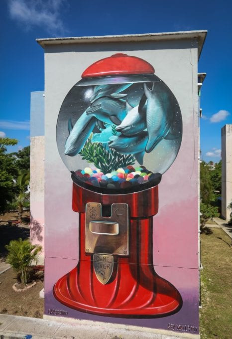 tre packard pangea seed sea walls ocean activism conservation artivism cancun public art
