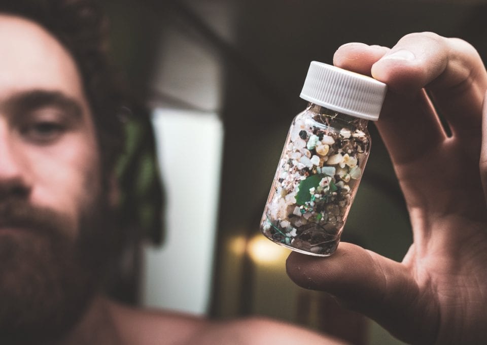 The Vortex Swim Crew marine debris ocean microplastics sample