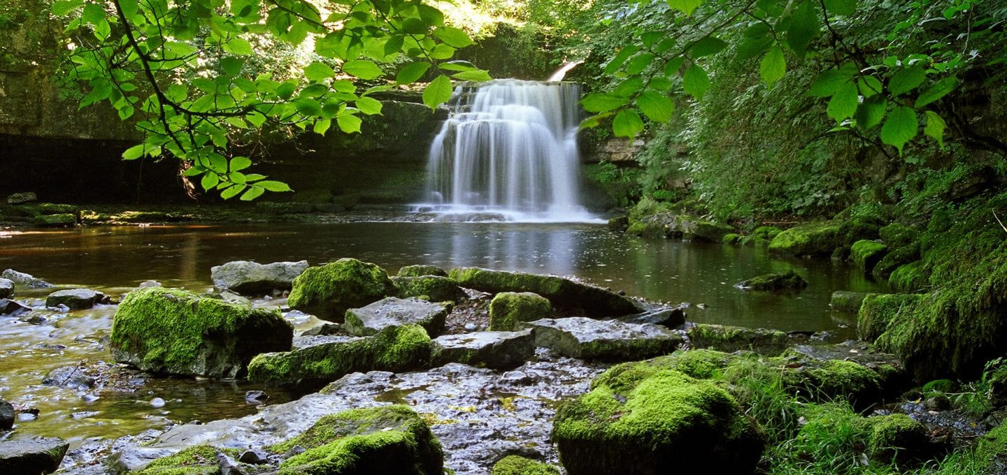 wild swimming West Burton Waterfalls