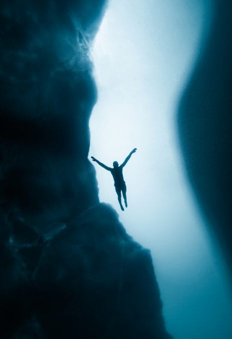 Ice diving, freediving, Canada