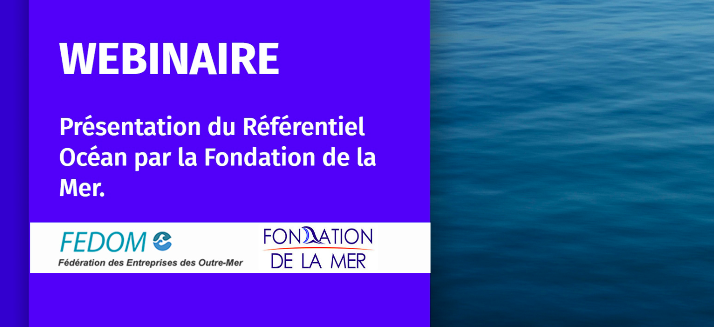 La Fedom et la Fondation de la mer proposent un Webinaire sur le « référentiel Océan » des entreprises