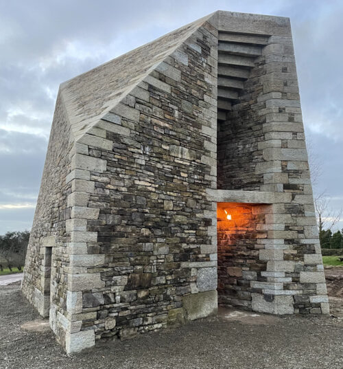 Stone Vessel: Exterior at dusk