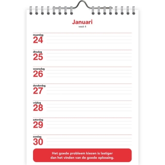 Weekkalender Mock Up Binnenkant