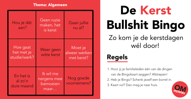 De Kerst Bullshit Bingo Facebook Linked In Algemeen