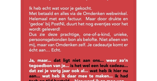 Omdenken Tegoedbon