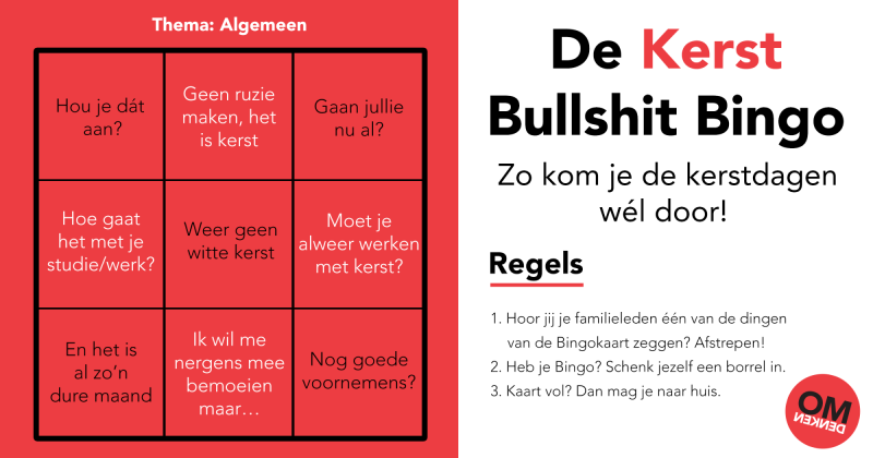 De Kerst Bullshit Bingo Facebook Linked In Algemeen