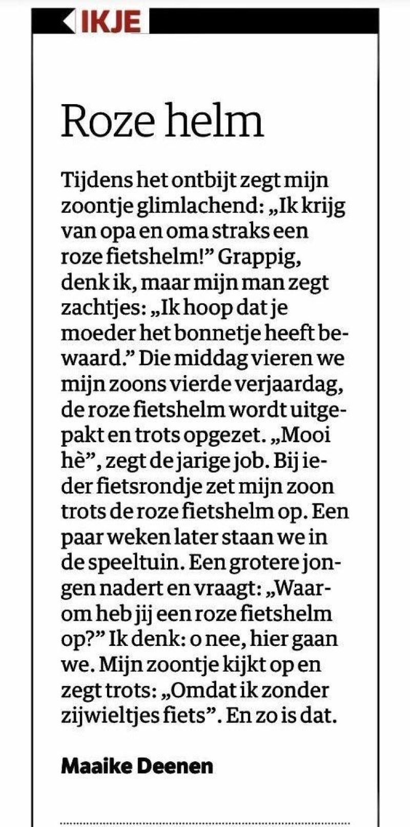Ikje Roze Helm