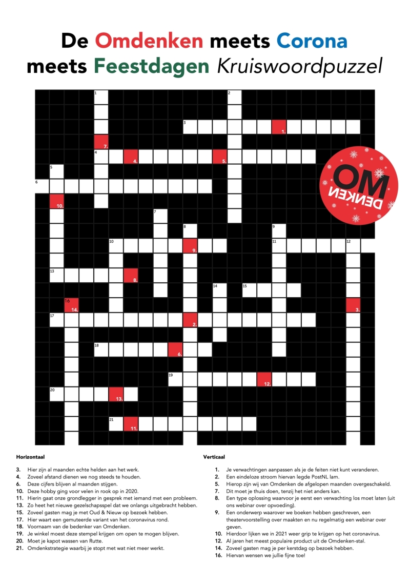 Kruiswoordpuzzel Kerst Mooi