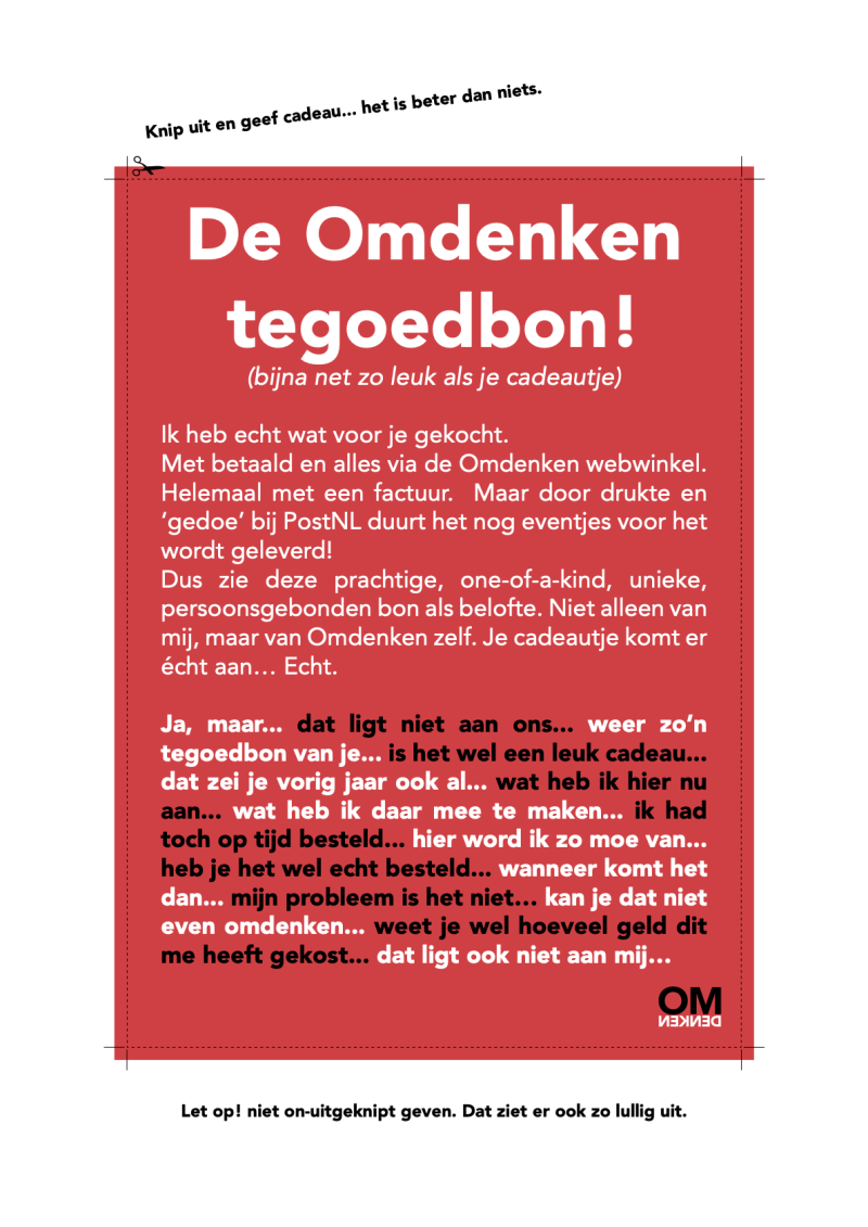 Omdenken Tegoedbon