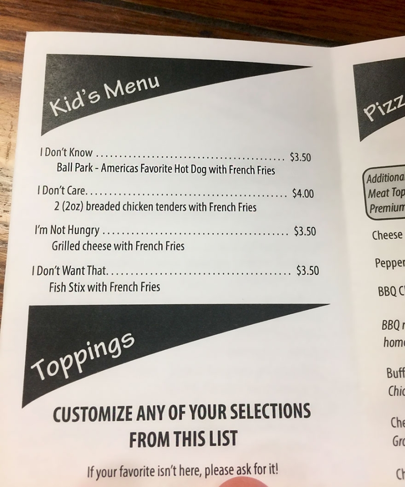 Kindermenu