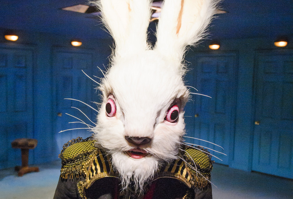 ALICE'S ADVENTURES UNDERGROUND. Tom Syms (White Rabbit). Photo by Tristram Kenton