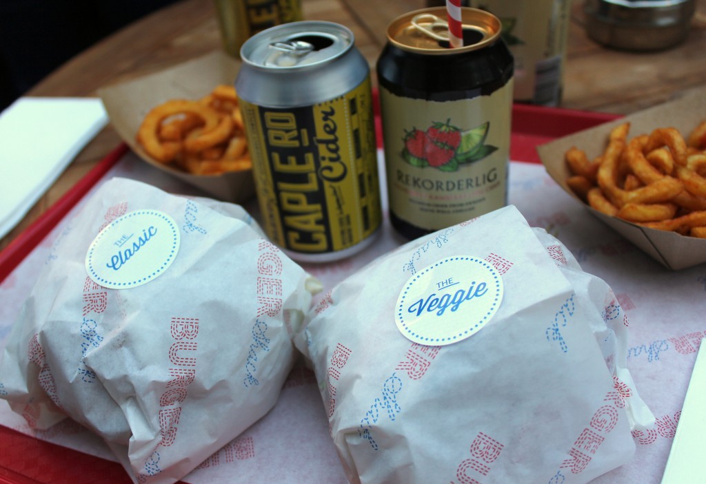 Burger Shack Clapham Common Burger, Chips and Cider
