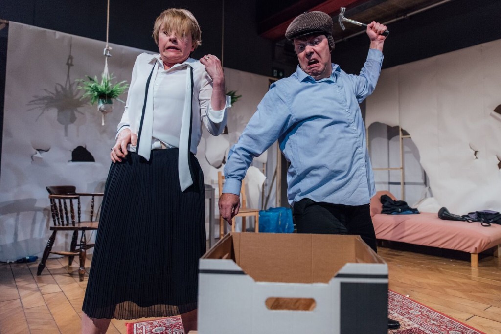 Karen Ascoe & David Schaal (l-r) in Rabbits at Park Theatre. Photo by David Monteith-Hodge 138