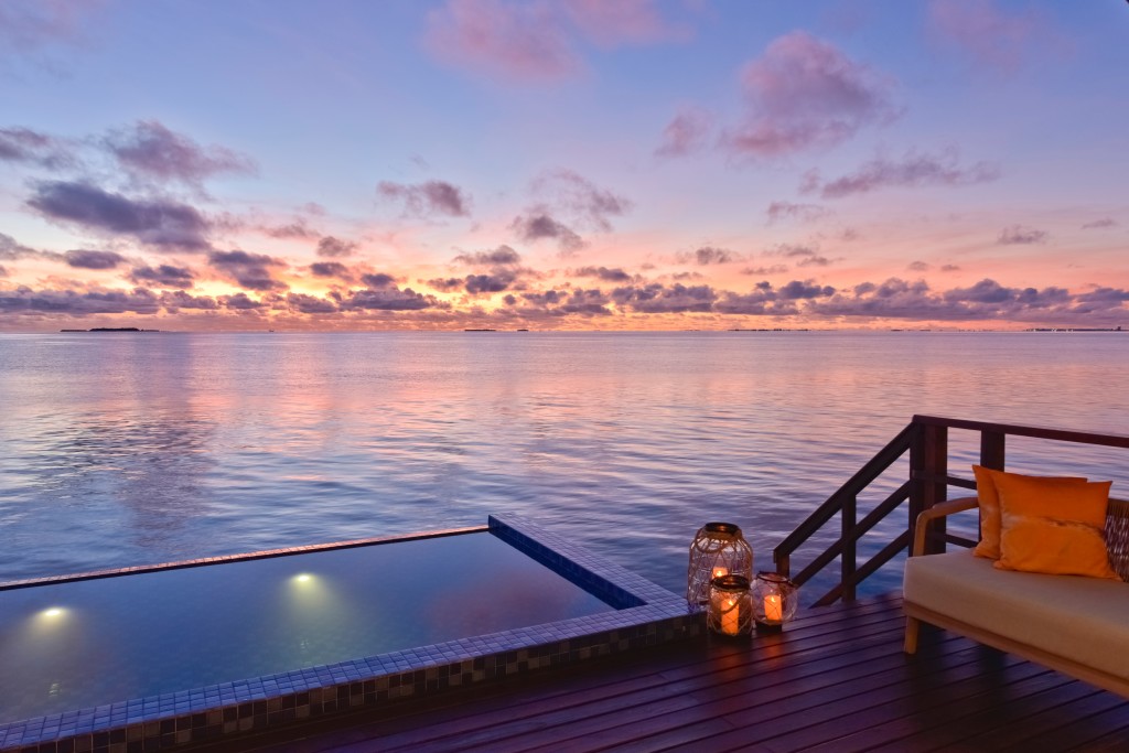 Lagoon Pool Water Villa Terrace Sunset 2
