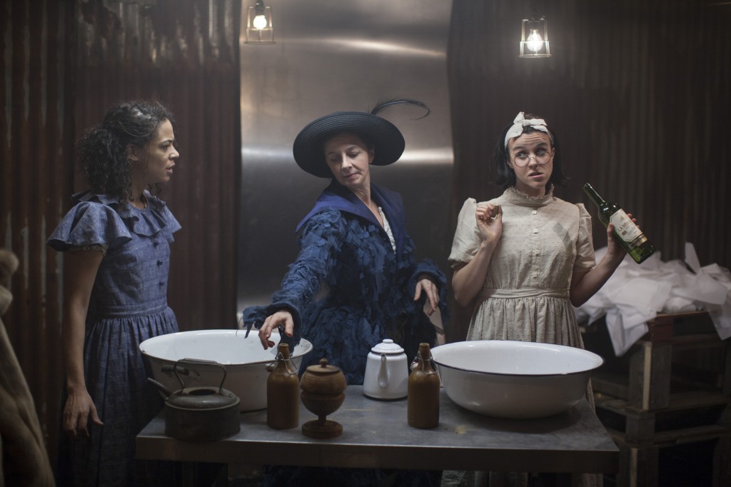 Sabina Arthur, Morag Cross and Kate Adler in Grimm Tales, The Bargehouse_credit Tom Medwell