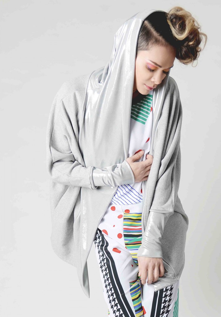 Silver Grace Hoody and Rare Print Tapered Trousers