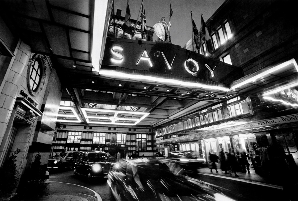 The Savoy Entrance B&W