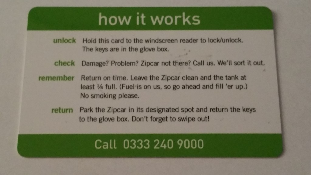 The benefits of hiring a Zipcar ON IN LONDON