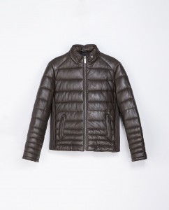 Zara Leather Puffer Jacket