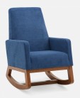 Chaise berçante bleu 