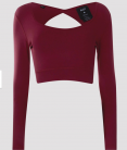 Crop top dos ouvert - TAILLE S / BORDEAUX