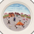 Villeroy & Boch - 4x Naif Dessert Plates - Hen Hou...