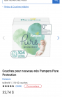 Couches - Pampers pure protection