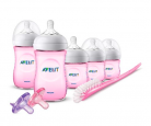 biberons Avent (transparent ou rose)