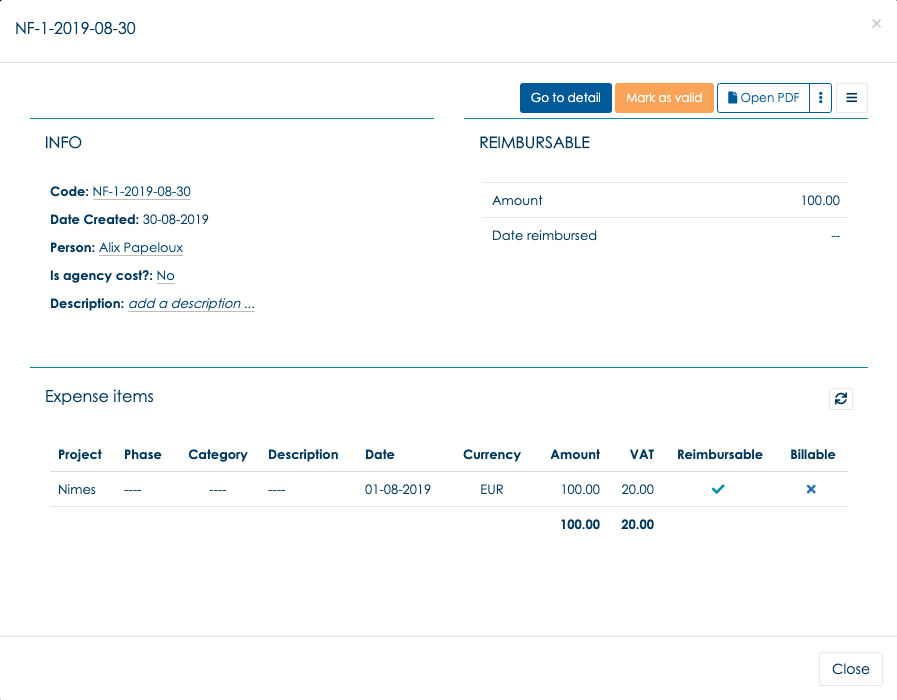 Budgets et avancements