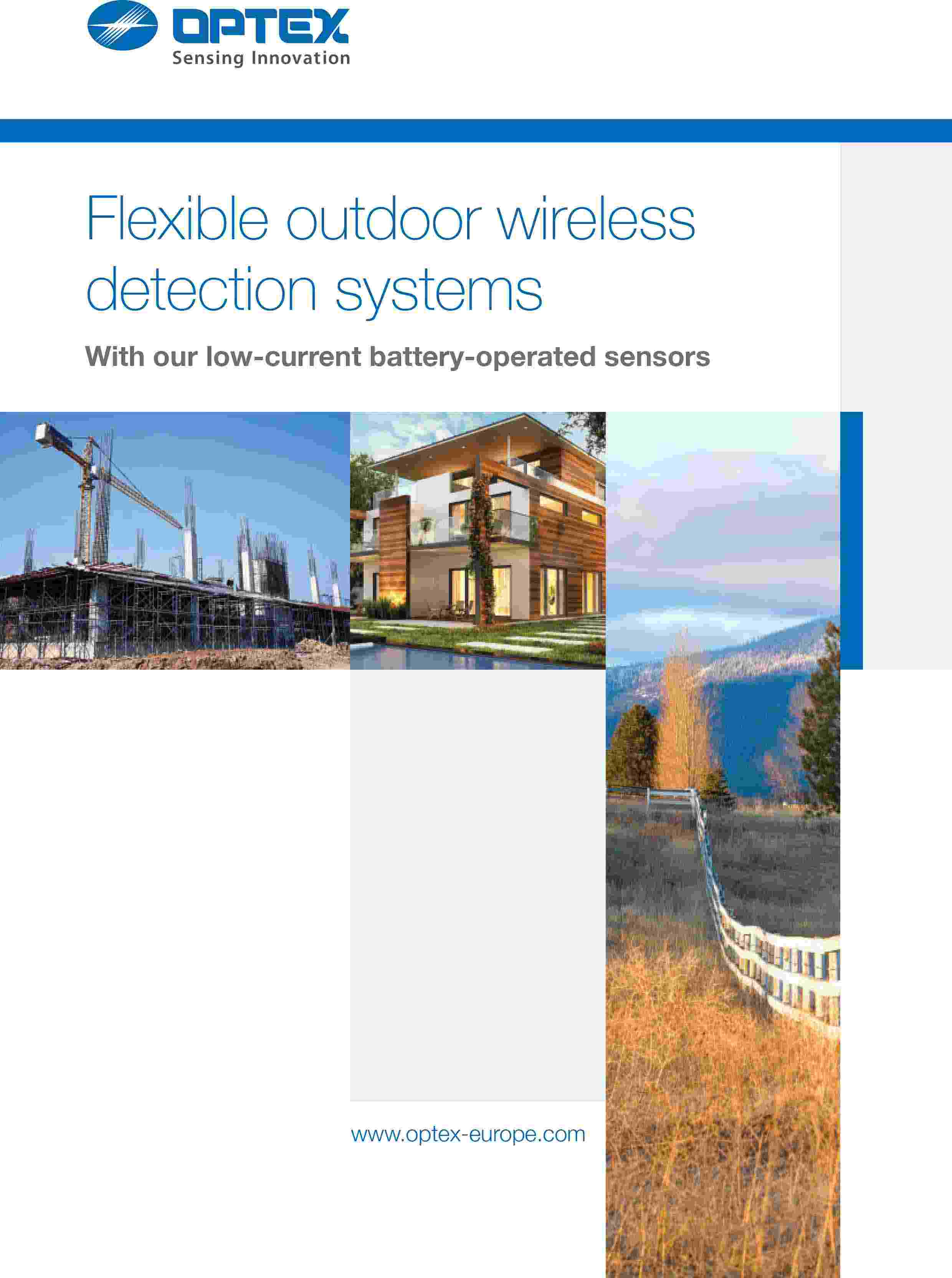 Optex outdoor wireless catalogue en cover