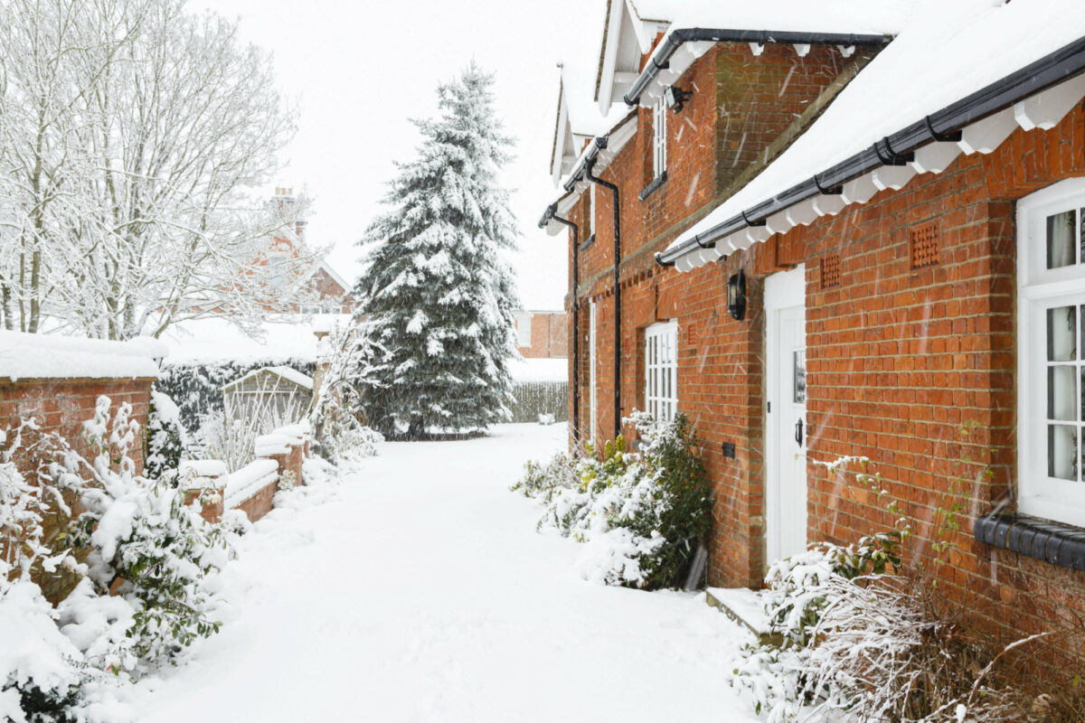 Optex house driveway in winter residential image