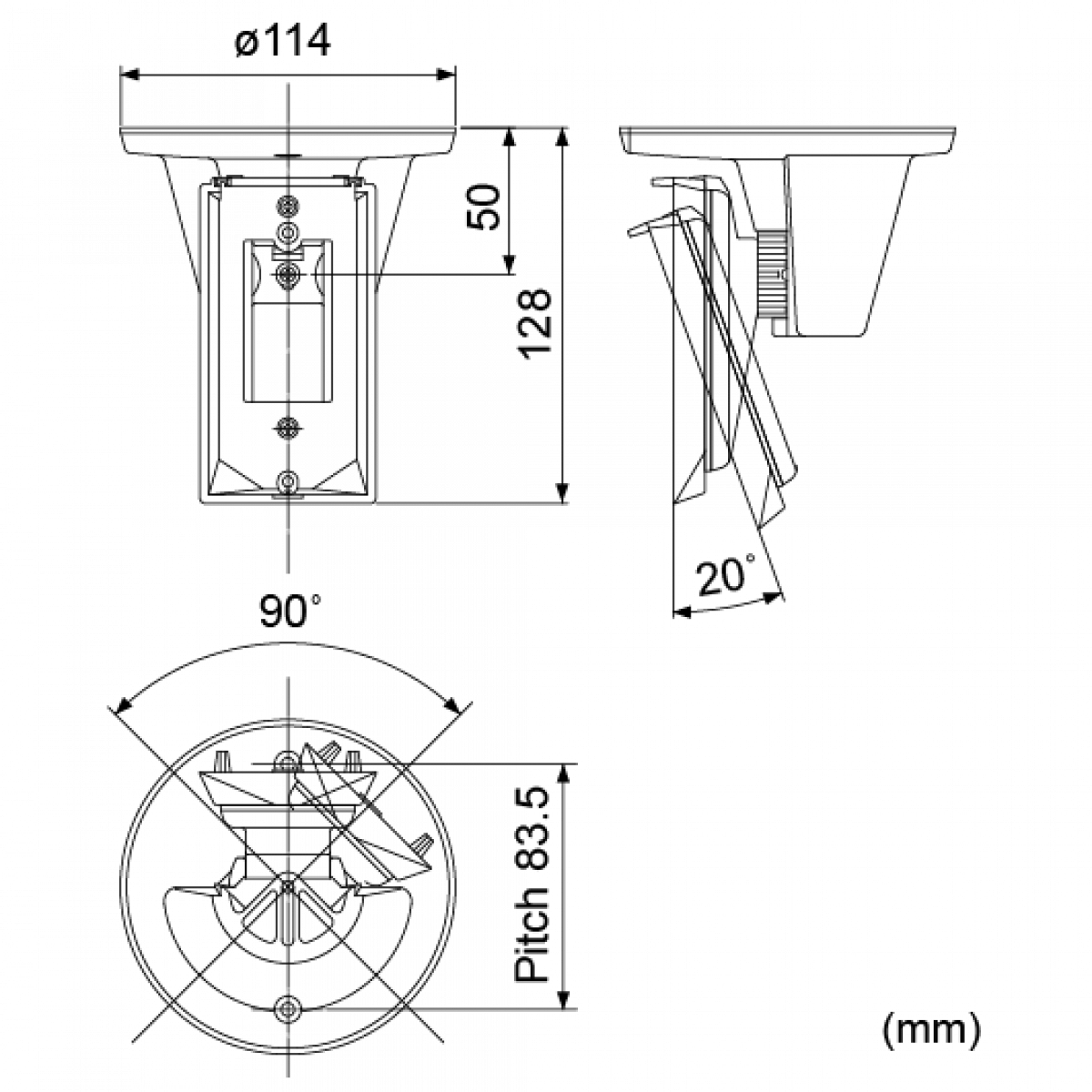 Optex ca 2c dimensions