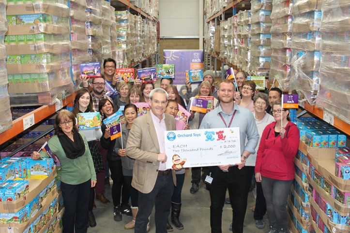 Orchard Toys support EACH charity Orchard Toys support EACH charity