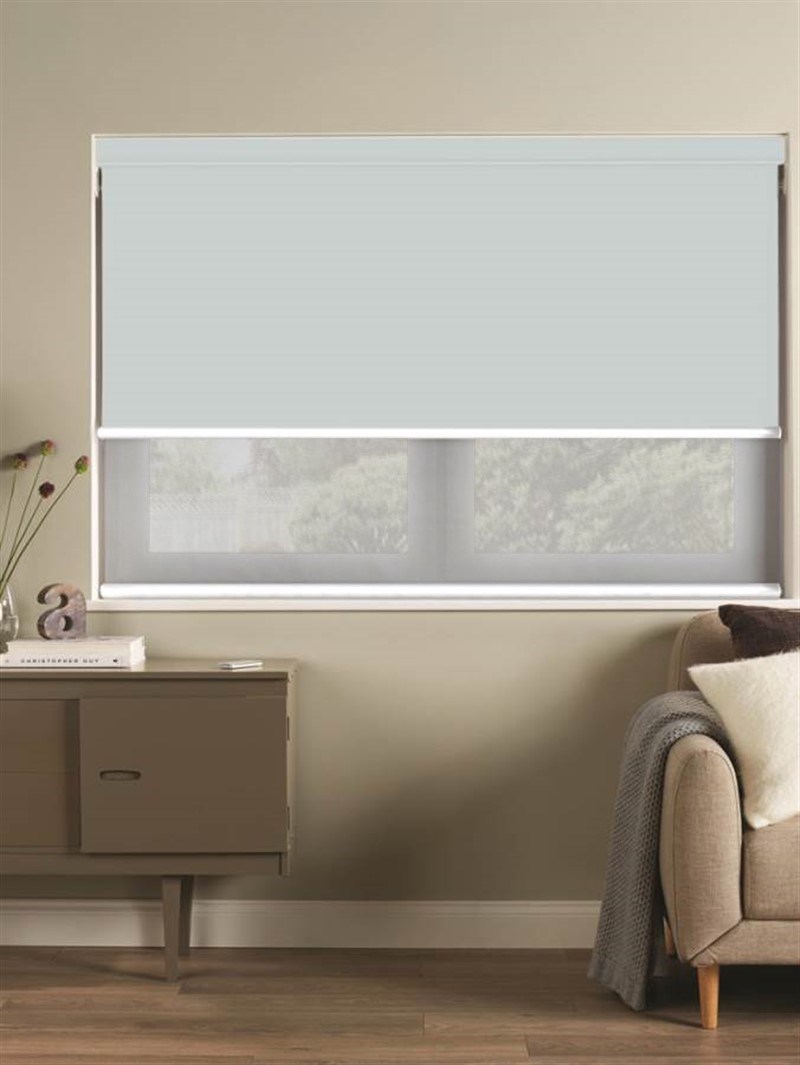 Light Grey Luxury Double Roller Blind