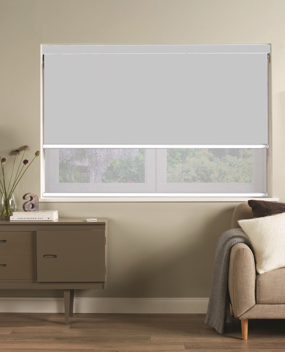 Grey Luxury Double Roller Blind